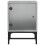 VidaXL vidaXL Bedside Cabinets with Glass Doors Bed Side Table 2 pcs Concrete Grey 7
