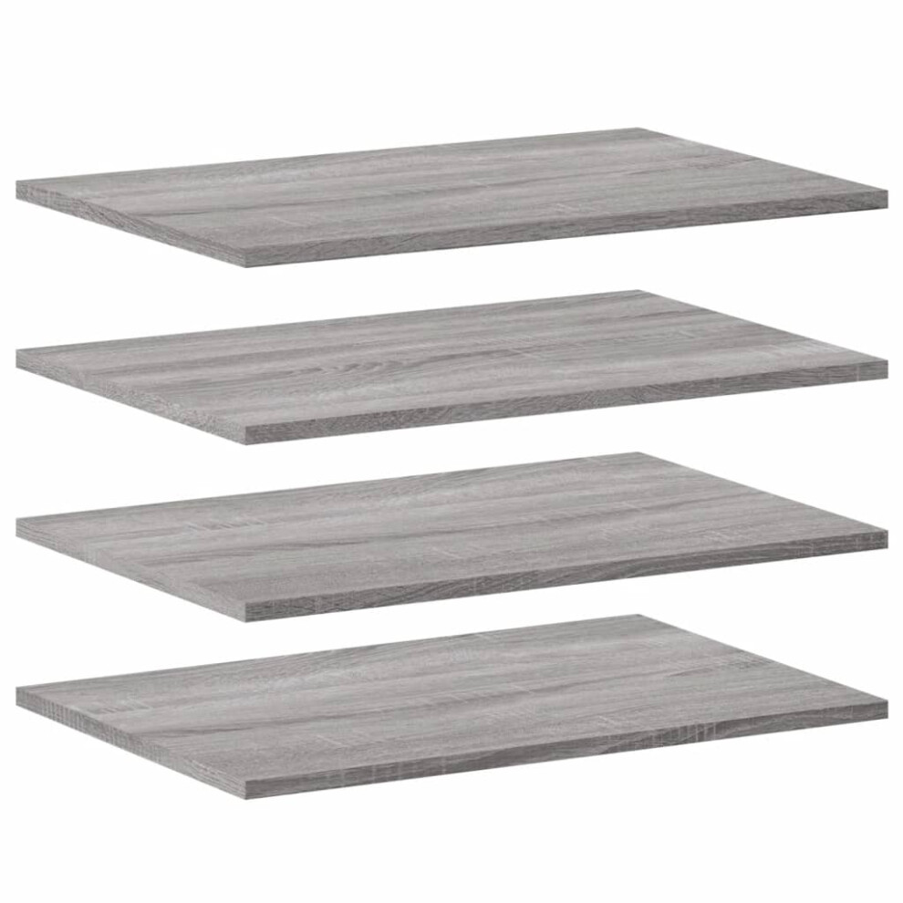 vidaXL Wall Shelves Floating Shelf Wall Rack 4 pcs Grey Sonoma Engineered Wood