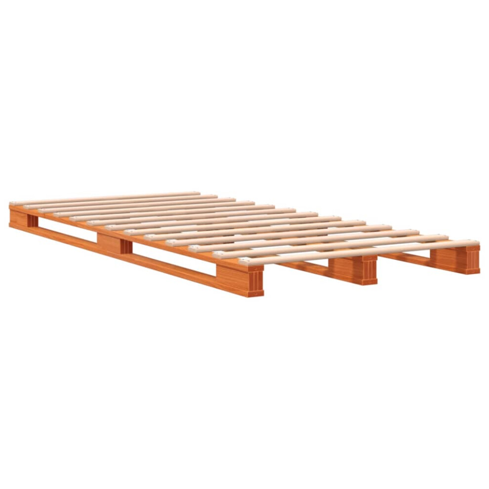 vidaXL Pallet Bed Home Bed Base Bedstead Wax Brown 90x200 cm Solid Wood Pine