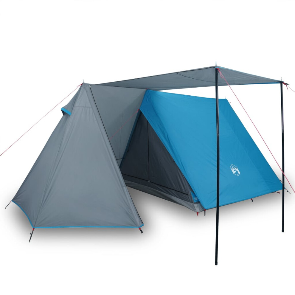 Vidaxl Camping Tent 3-Person Lightweight Tent Patio Dome Tent Blue Waterproof