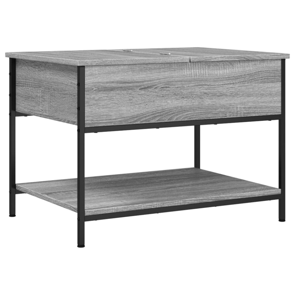 vidaXL Coffee Table End Table Sofa Table Grey Sonoma Engineered Wood and Metal