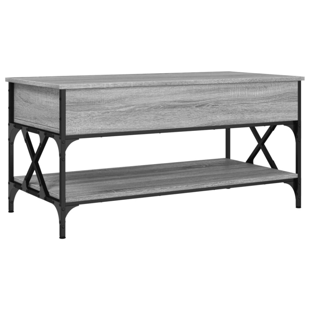 vidaXL Coffee Table End Table Sofa Table Grey Sonoma Engineered Wood and Metal