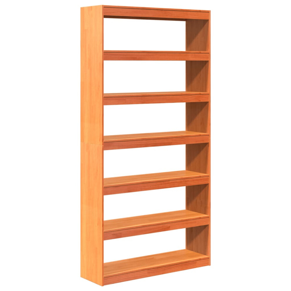 vidaXL Book Cabinet/Room Divider Bookcase Storage Bookshelf Solid Wood Pine