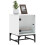 VidaXL vidaXL Bedside Cabinets with Glass Doors Nightstand Side End Table 2 pcs White 5