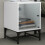 VidaXL vidaXL Bedside Cabinets with Glass Doors Nightstand Side End Table 2 pcs White 3