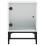 VidaXL vidaXL Bedside Cabinets with Glass Doors Nightstand Side End Table 2 pcs White 7