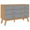 VidaXL vidaXL Drawer Cabinet Drawer Chest File Cabinet Grey and Brown Solid Wood Pine 1