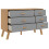 VidaXL vidaXL Drawer Cabinet Drawer Chest File Cabinet Grey and Brown Solid Wood Pine 6