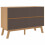 VidaXL vidaXL Drawer Cabinet Drawer Chest File Cabinet Grey and Brown Solid Wood Pine 9
