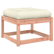 vidaXL Garden Footstool with Cushions Ottoman Footrest Solid Wood Douglas