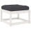 VidaXL vidaXL Garden Footstool with Cushions Ottoman Footrest White Solid Wood Pine 1