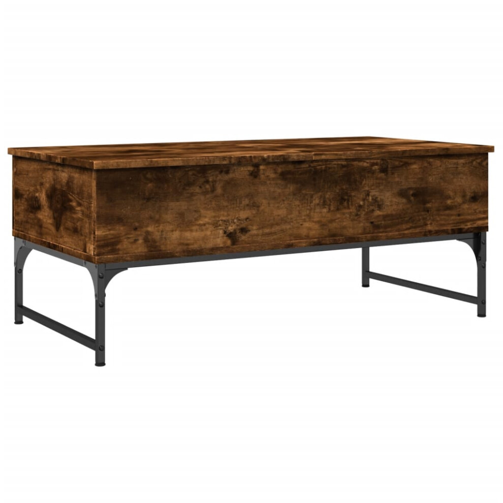 vidaXL Coffee Table End Table Sofa Table Smoked Oak Engineered Wood and Metal