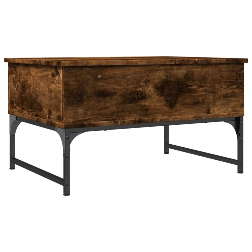 vidaXL Coffee Table End Table Sofa Table Smoked Oak Engineered Wood and Metal