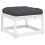 VidaXL vidaXL Garden Footstool with Cushions Ottoman Footrest White Solid Wood Pine 7