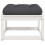VidaXL vidaXL Garden Footstool with Cushions Ottoman Footrest White Solid Wood Pine 6