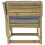 VidaXL vidaXL Garden Sofa Armrest with Cushions Couch Solid Impregnated Wood Pine 2