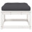 VidaXL vidaXL Garden Footstool with Cushions Ottoman Footrest White Solid Wood Pine 5