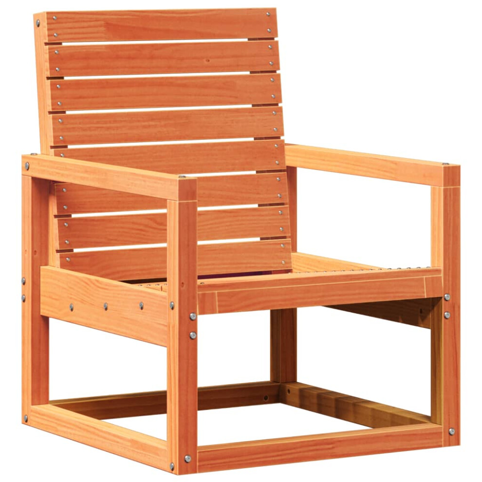 Vidaxl Garden Chair Outdoor Chair Balcony Chair Wax Brown Solid Wood Pine