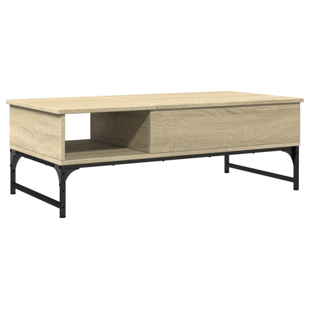 vidaXL Coffee Table End Table Sofa Table Sonoma Oak Engineered Wood And Metal