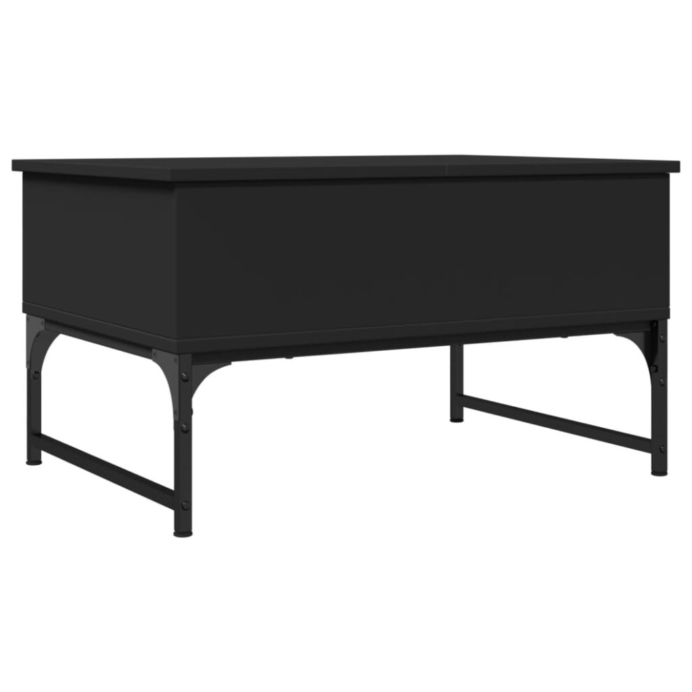 vidaXL Coffee Table End Table Side Sofa Table Black Engineered Wood and Metal