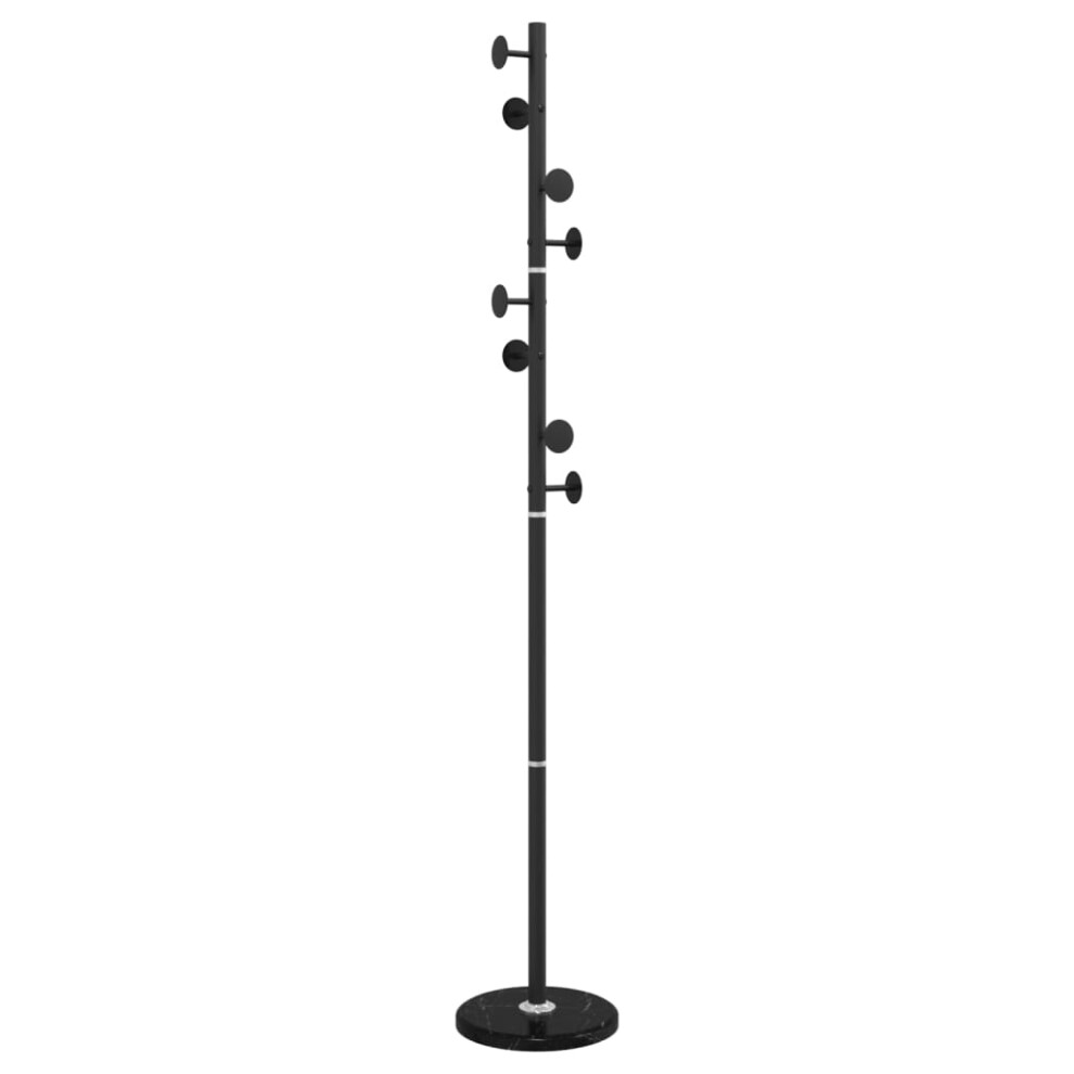 vidaXL Coat Stand Coat Rack Clothes Stand Coat Hanger Black Powder-coated Iron