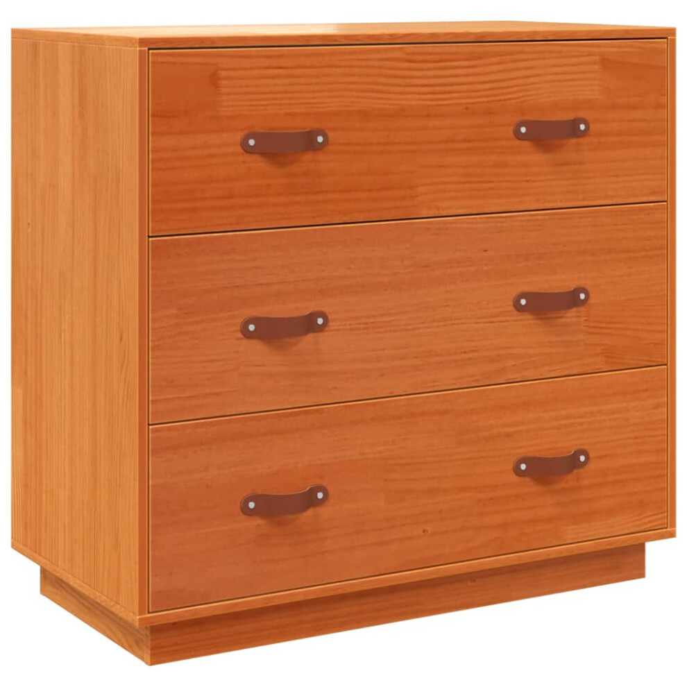 Vidaxl Sideboard Cupboard Highboard Side Cabinet Wax Brown Solid Wood Pine