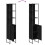 VidaXL vidaXL Bathroom Cabinet Vanity Unit Storage Cupboard Black Engineered Wood 9