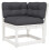 VidaXL vidaXL Garden Sofa Corner with Cushions Outdoor Sofa White Solid Wood Pine 2