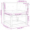 VidaXL vidaXL Garden Sofa Corner with Cushions Outdoor Sofa White Solid Wood Pine 3