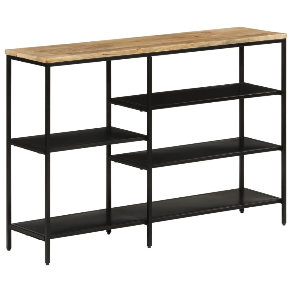 Vidaxl Console Table Hallway Coffee End Table Solid Rough Mango Wood And Iron Brown