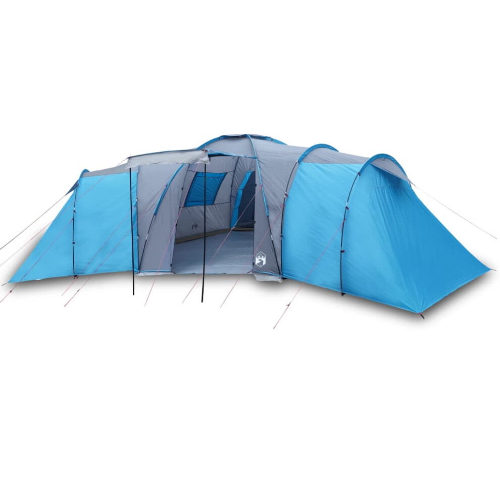 vidaXL Family Tent Dome 12-Person Camping Lightweight Tent Blue Waterproof