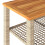 VidaXL vidaXL Gartentisch Beige 70x38x42 cm Poly Rattan Akazienholz 7