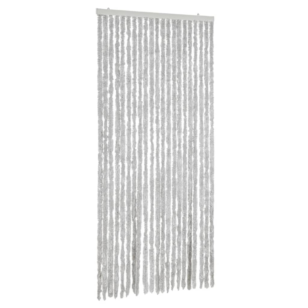 vidaXL Fly Curtain Door Curtain Fly Screen Curtain Grey 100x200 cm Chenille