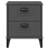 VidaXL vidaXL Bedside Cabinet Side Table Nightstand Anthracite Grey Engineered Wood 6