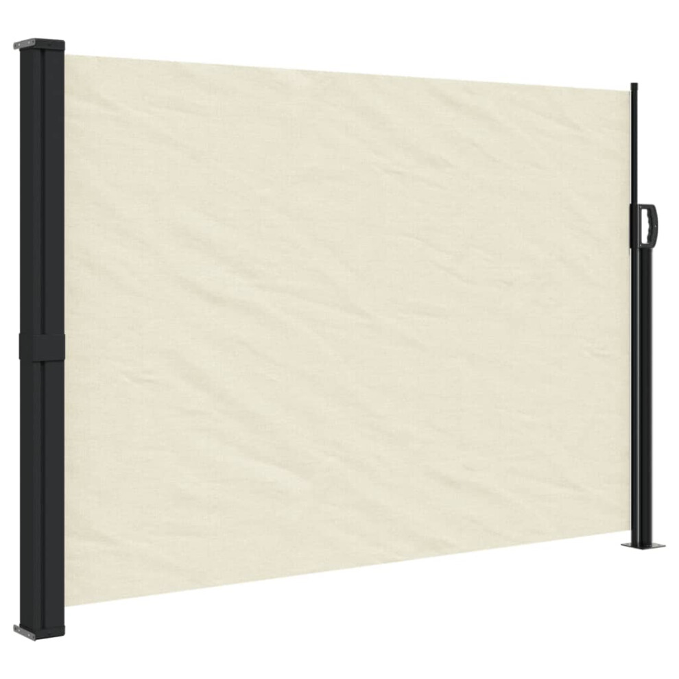 vidaXL Retractable Side Awning Outdoor Privacy Screen Shade Cream 140x300 cm