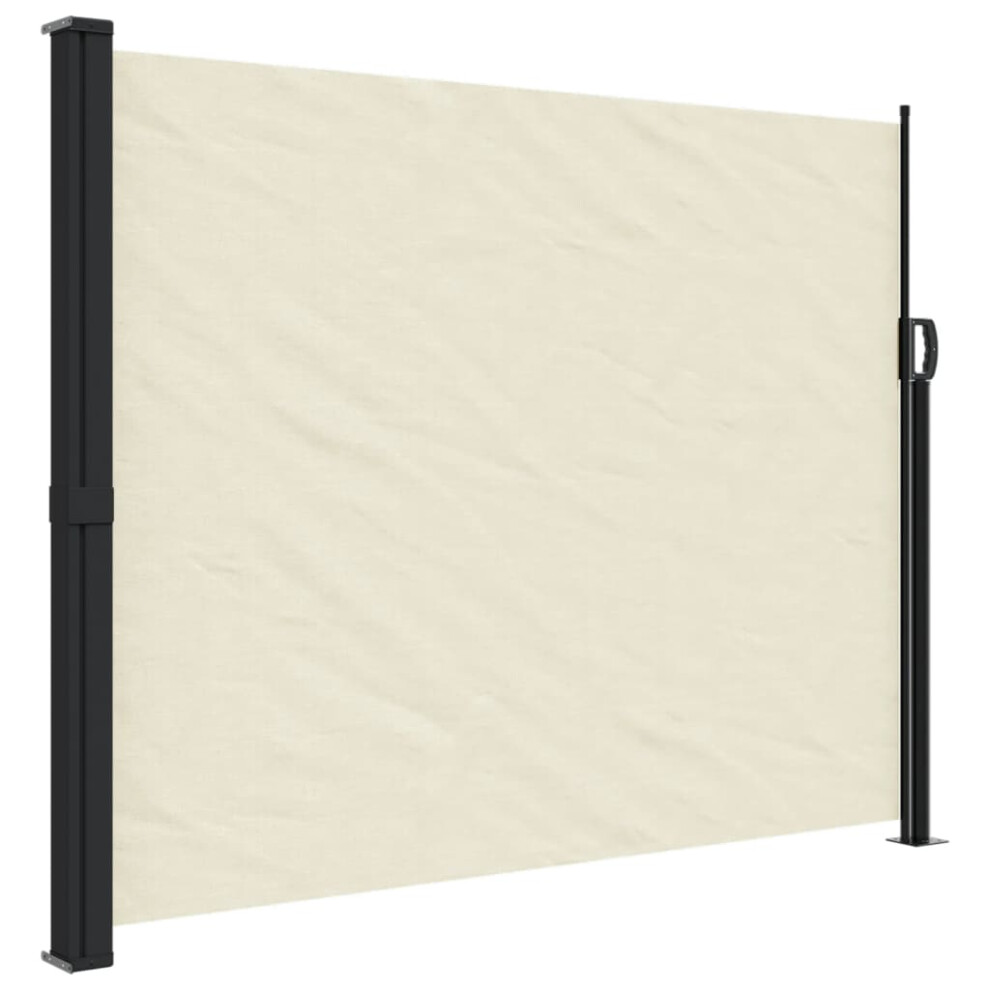 Vidaxl Retractable Side Awning Outdoor Privacy Screen Shade Cream 160X300 Cm