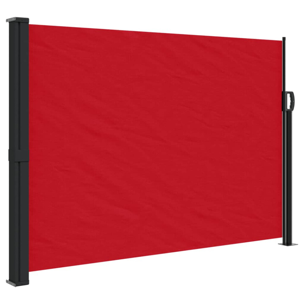 vidaXL Retractable Side Awning Outdoor Privacy Screen Shade Red 140x300 cm