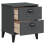 VidaXL vidaXL Bedside Cabinet Side Table Nightstand Anthracite Grey Engineered Wood 5