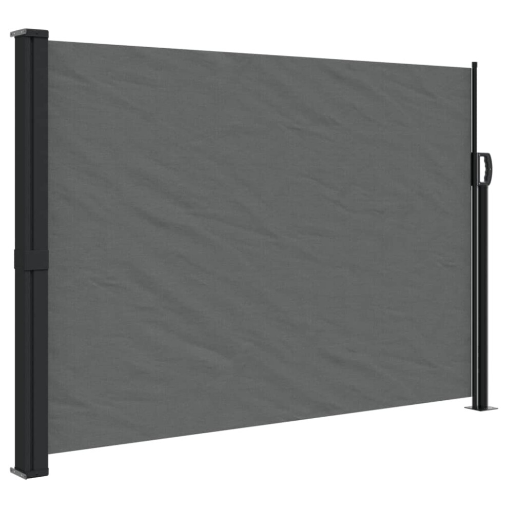 Vidaxl Retractable Side Awning Outdoor Privacy Screen Anthracite 140X500 Cm