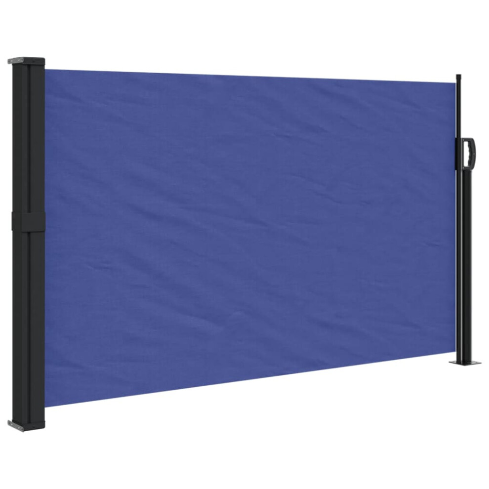 vidaXL Retractable Side Awning Outdoor Privacy Screen Shade Blue 120x300 cm