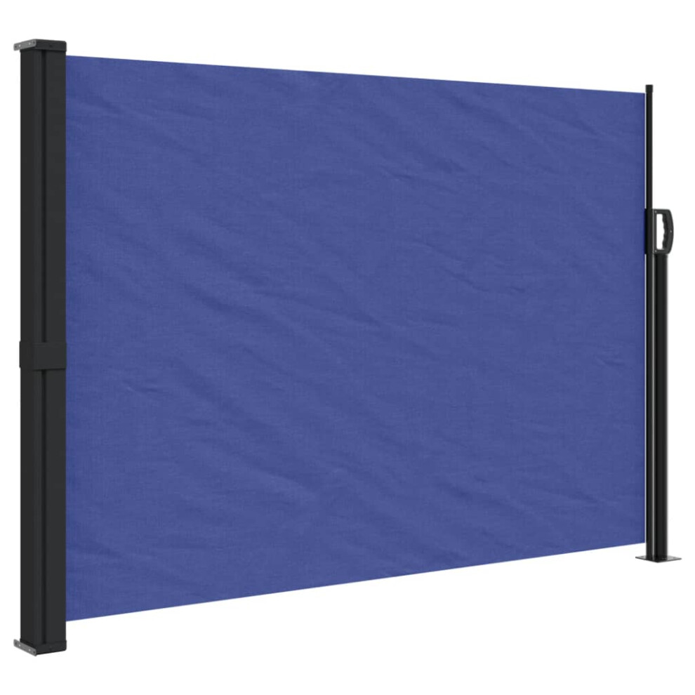 vidaXL Retractable Side Awning Outdoor Privacy Screen Shade Blue 140x500 cm