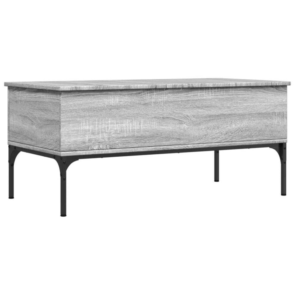 Vidaxl Coffee Table End Table Sofa Table Grey Sonoma Engineered Wood And Metal
