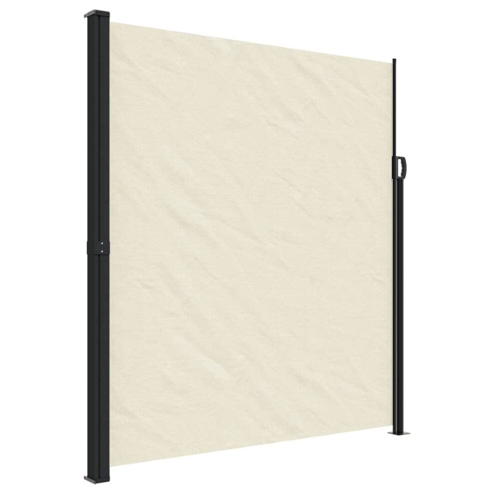 Vidaxl Retractable Side Awning Outdoor Privacy Screen Shade Cream 220X500 Cm