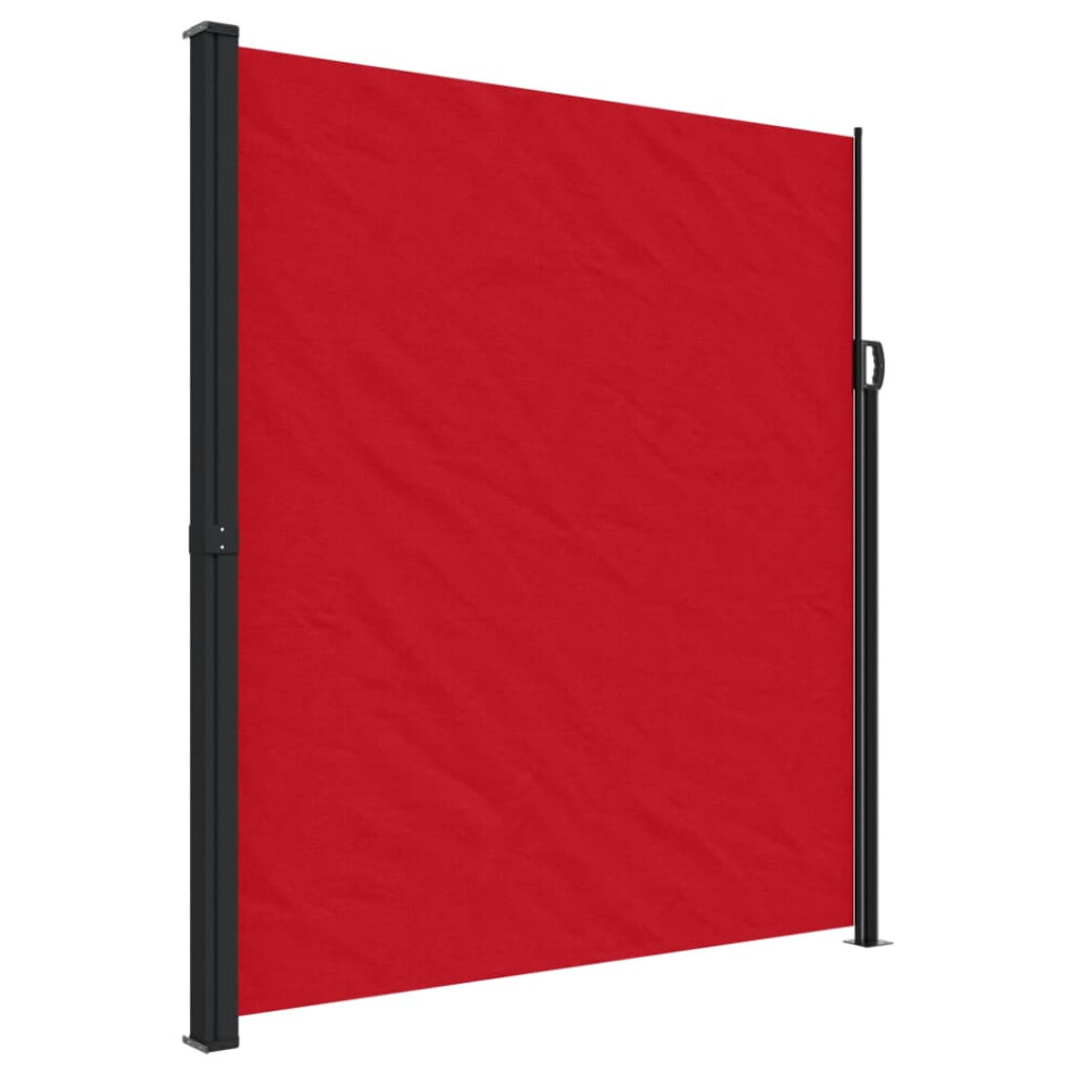 vidaXL Retractable Side Awning Outdoor Privacy Screen Shade Red 220x500 cm