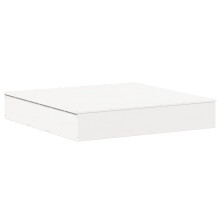 vidaXL Sandpit with Cover Children's Sandbox Sand Pit White Solid Wood Pine