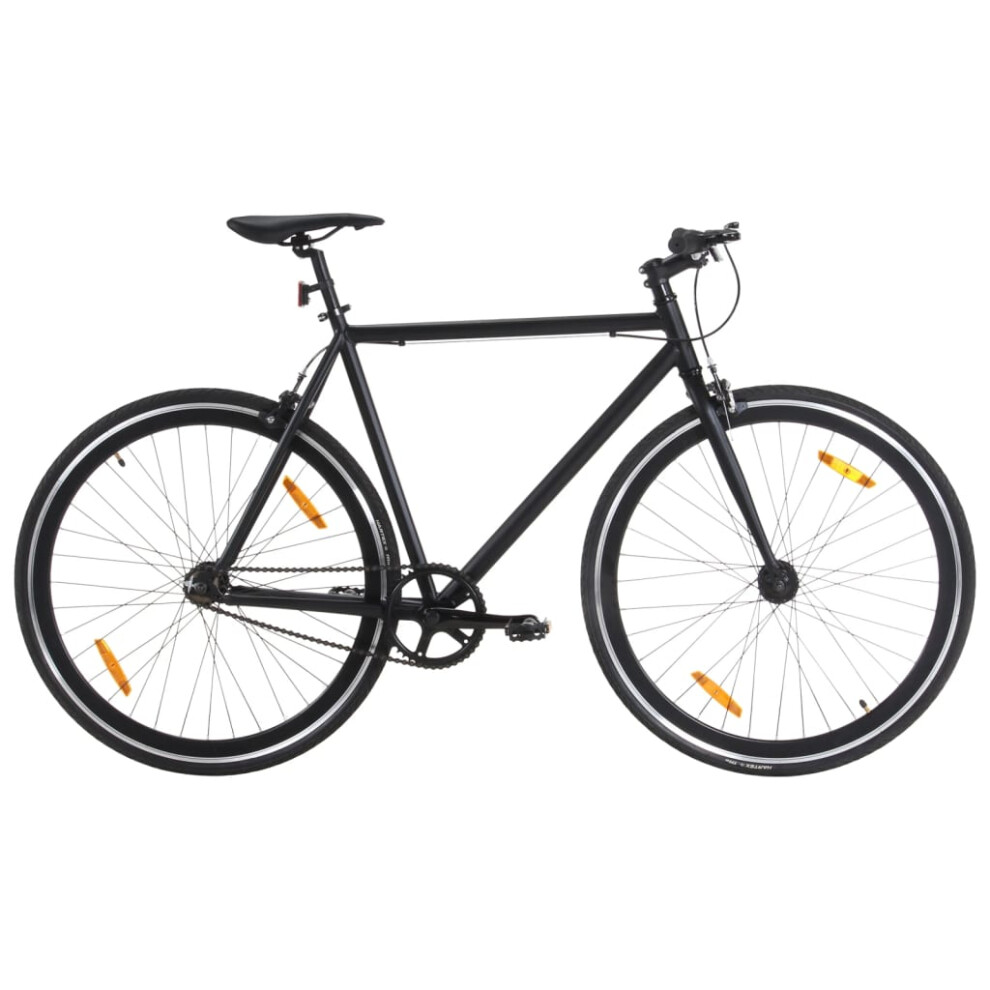 vidaXL Fixed Gear Bike Single Speed Bike Urban Bicycle Fixie Bike Black 700c