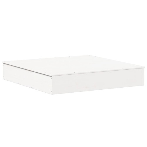 VidaXL vidaXL Sandpit with Cover Children's Sandbox Sand Pit White Solid Wood Pine 1
