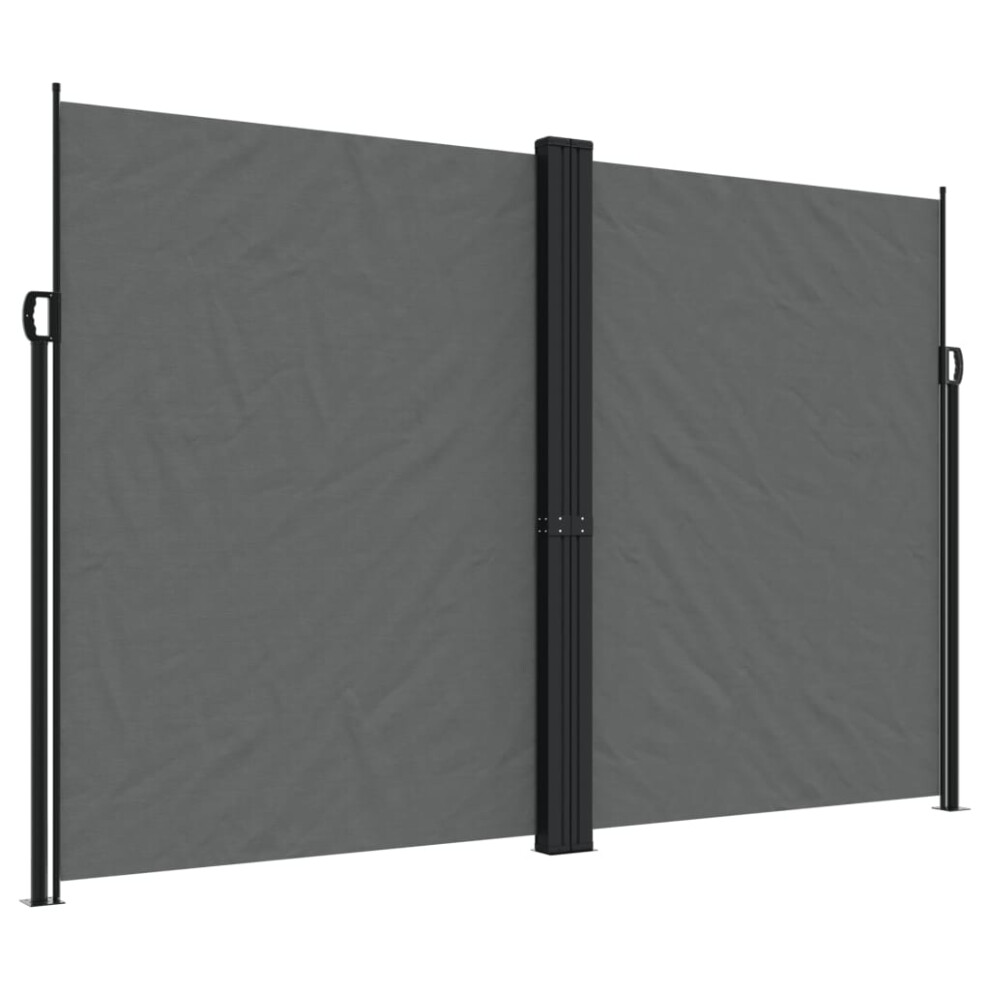 vidaXL Retractable Side Awning Outdoor Privacy Screen Anthracite 220x600 cm