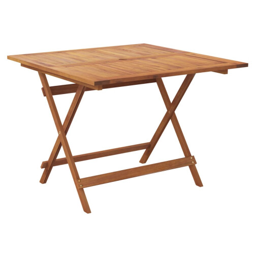 VidaXL vidaXL Folding Garden Table Outdoor Table Patio Dining Table Solid Wood Acacia