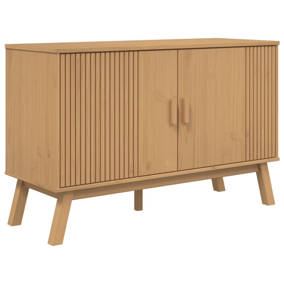 Vidaxl Sideboard Storage Cupboard Highboard Side Cabinet Brown Solid Wood Pine